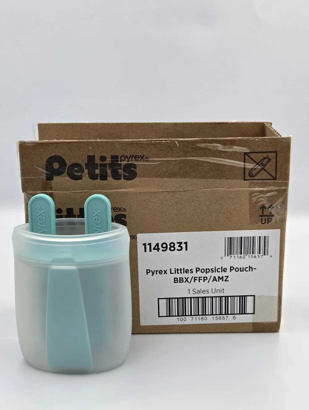 Pyrex Littles Teal Reusable Popsicle Pouch Set Of 2 NIB